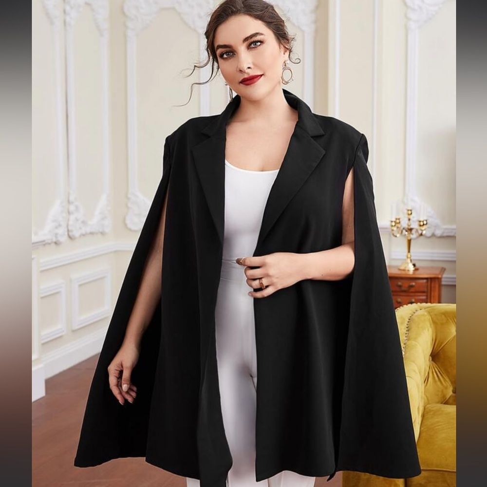 SHEIN Black Cape Blazer for Women